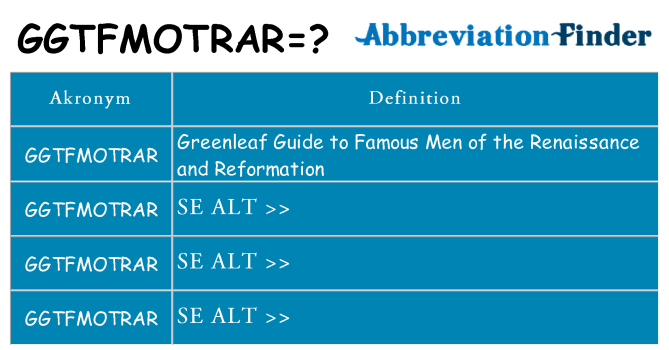 Hvad betyder ggtfmotrar står for