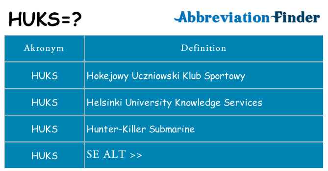 Hvad betyder huks står for