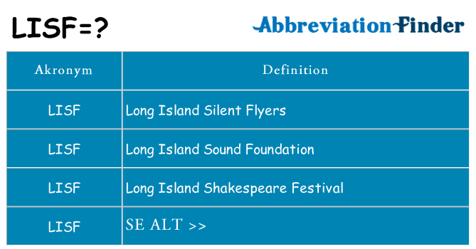 Hvad betyder lisf står for