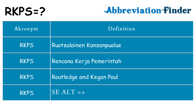 Hvad betyder rkps står for