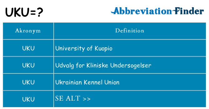 Hvad betyder uku står for