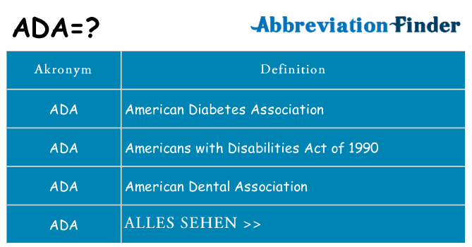 Wofür steht ada