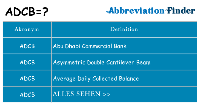 Wofür steht adcb