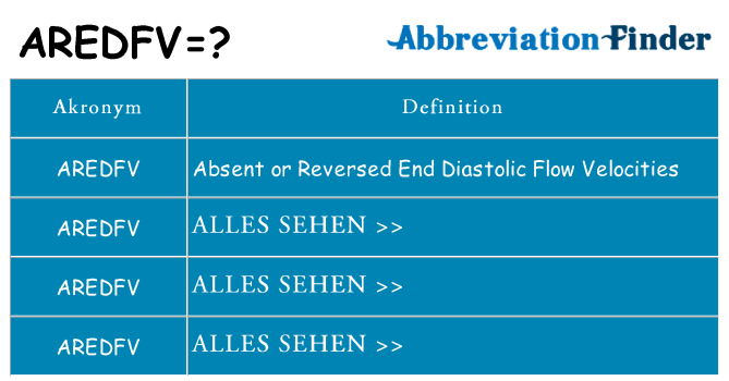 Wofür steht aredfv