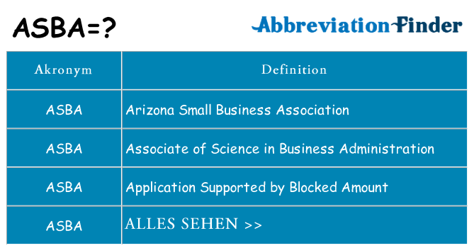 Wofür steht asba
