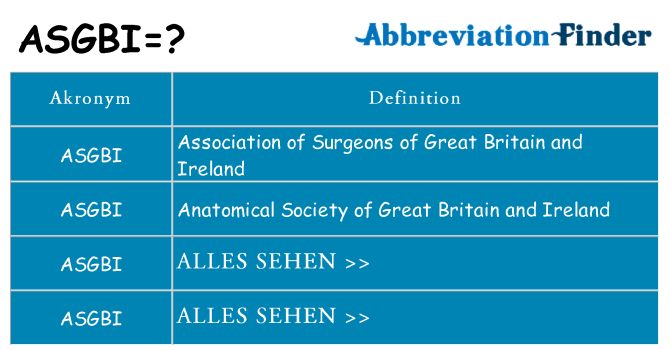 Wofür steht asgbi