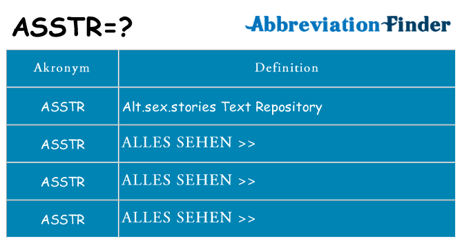 Wofür steht asstr