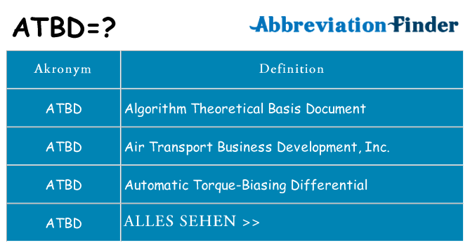 Wofür steht atbd