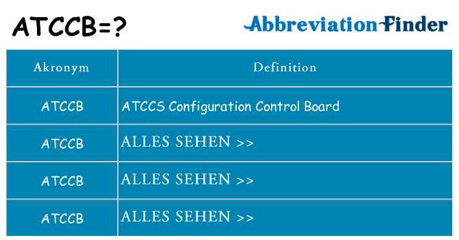 Wofür steht atccb