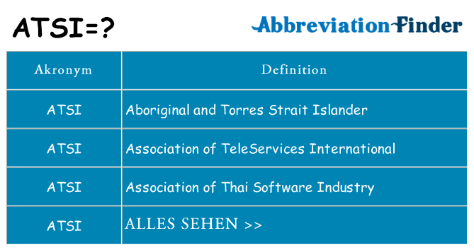 Wofür steht atsi