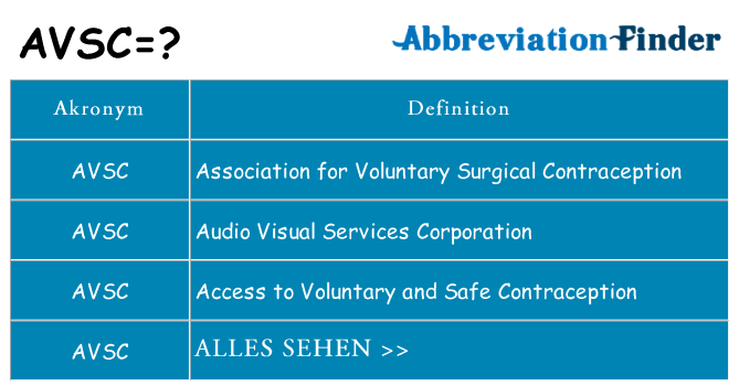 Wofür steht avsc