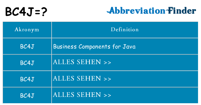 Wofür steht bc4j