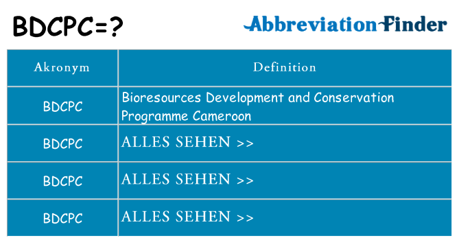 Wofür steht bdcpc