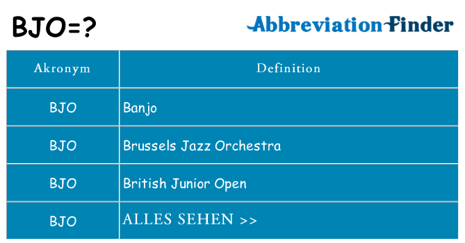 Wofür steht bjo