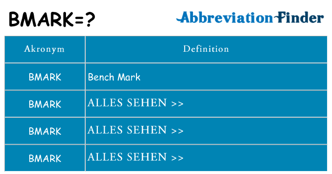 Wofür steht bmark