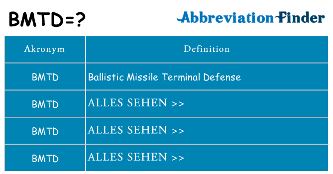 Wofür steht bmtd