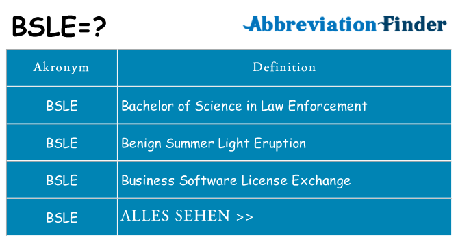 Wofür steht bsle