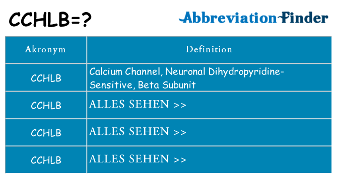 Wofür steht cchlb