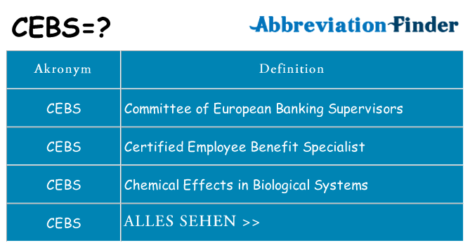 Wofür steht cebs