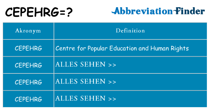 Wofür steht cepehrg