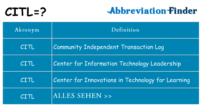 Wofür steht citl