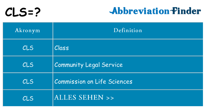 Wofür steht cls