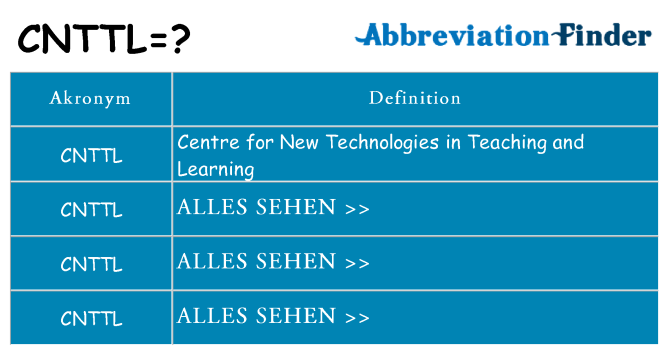 Wofür steht cnttl
