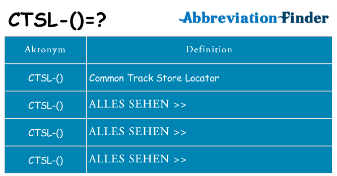 Wofür steht ctsl