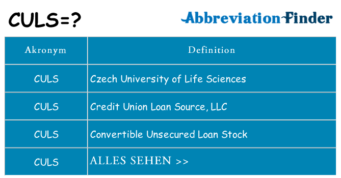 Wofür steht culs