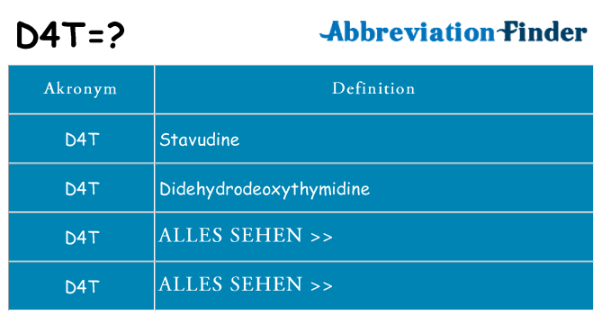 Wofür steht d4t