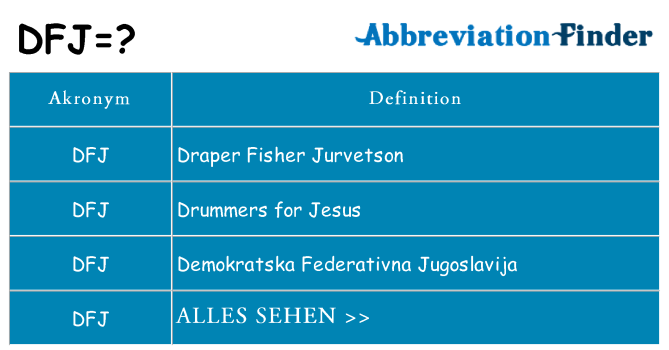 Wofür steht dfj
