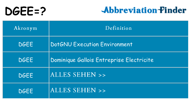 Wofür steht dgee