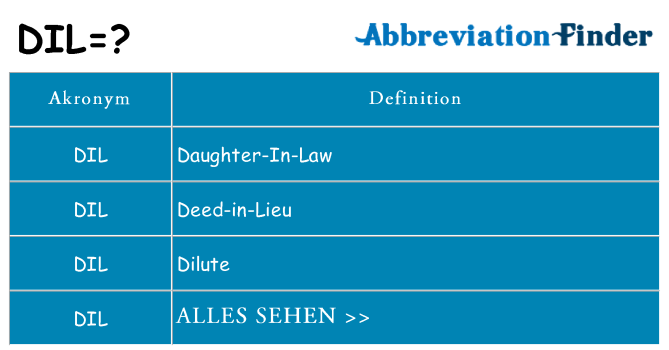 Wofür steht dil