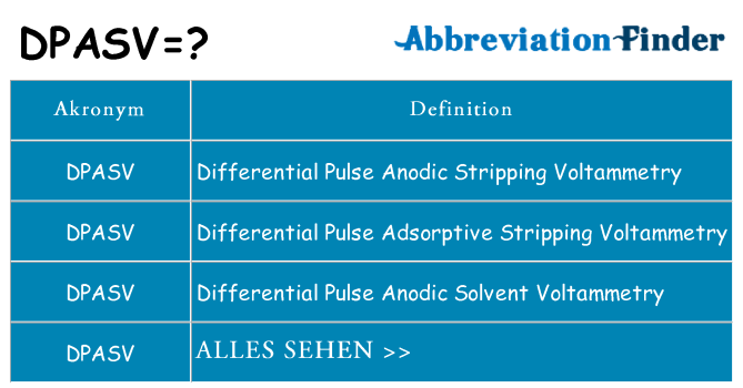 Wofür steht dpasv