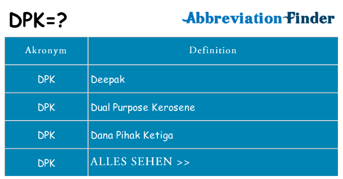 Wofür steht dpk