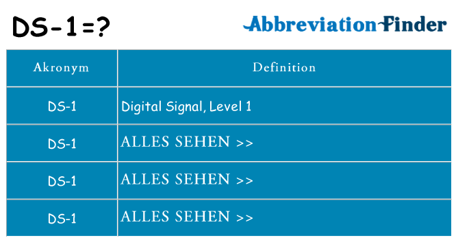 Wofür steht ds-1