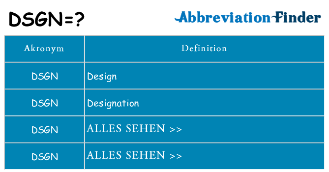 Wofür steht dsgn