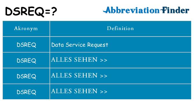 Wofür steht dsreq