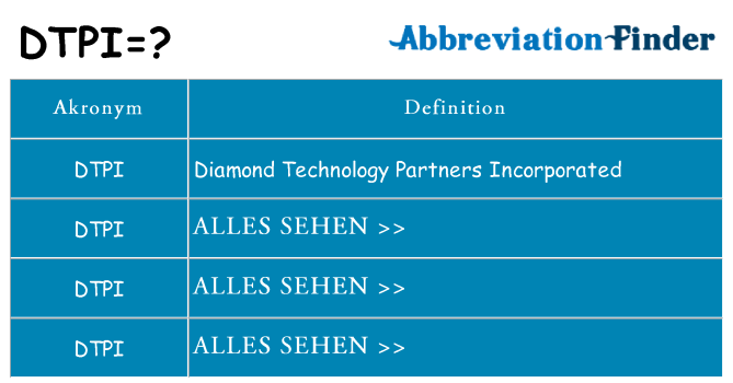 Wofür steht dtpi