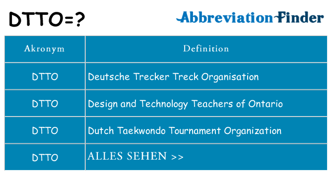 Wofür steht dtto