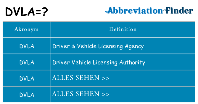 Wofür steht dvla