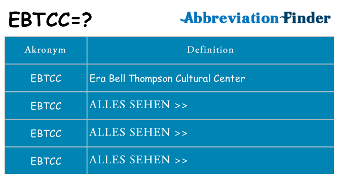 Wofür steht ebtcc