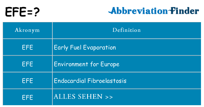 Wofür steht efe