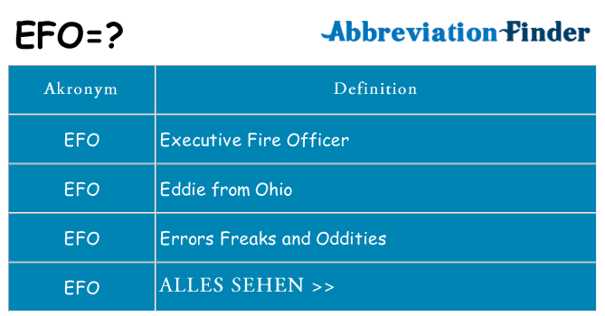 Wofür steht efo