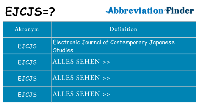 Wofür steht ejcjs
