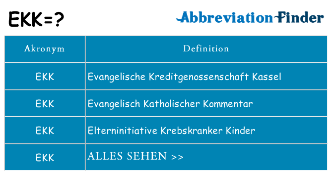 Wofür steht ekk