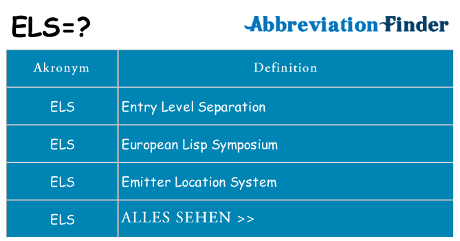 Wofür steht els