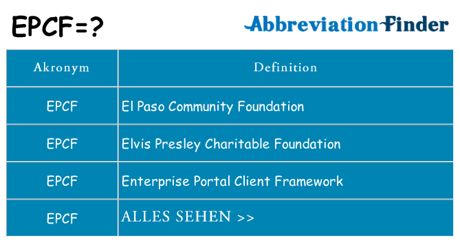 Wofür steht epcf