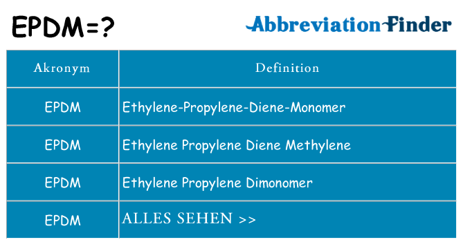 Wofür steht epdm