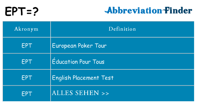 Wofür steht ept